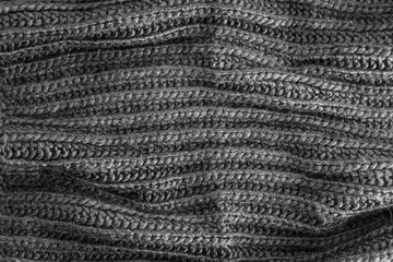 Black fabric textile texture for background close-up. Perfect background with space