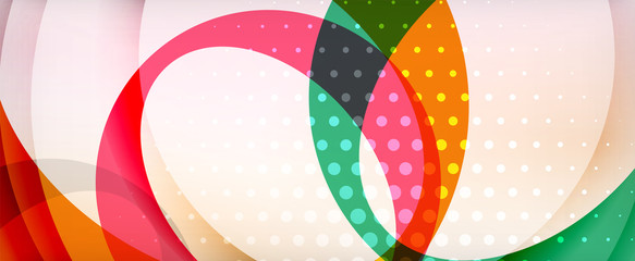 Trendy simple circle abstract background, dynamic motion concept. Vector Illustration For Wallpaper, Banner, Background, Card, Book Illustration, landing page