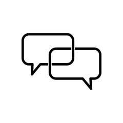 Naklejka premium Bubble speech icon vector logo