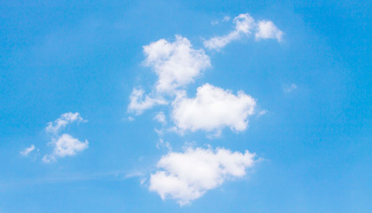 Naklejka na ściany i meble Blue sky with clouds. Natural background.