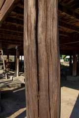 Fototapeta na wymiar old wooden post texture for background
