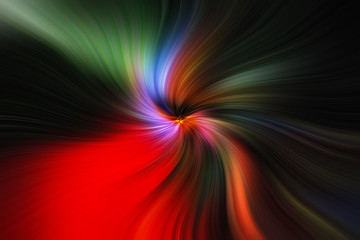 Abstract image composed of colored lines that create spirals