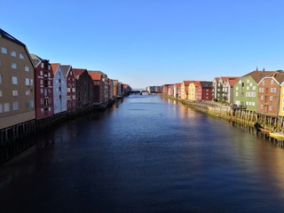 colored wooden houses