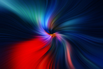 Obraz premium Abstract image composed of colored lines that create spirals