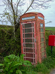 Fototapeta premium old disused telephone box
