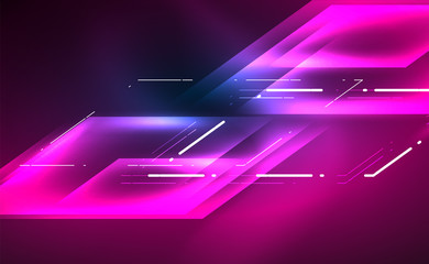 Dynamic neon shiny abstract background. Trendy abstract layout template for business or technology presentation, internet poster or web brochure cover, wallpaper