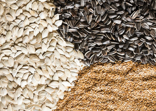 Sesame, sunflower and pumpkin seeds