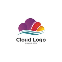 creative cloud technology logo template