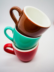 Colorful coffee cups