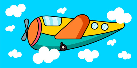 airplane in the clouds