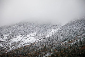 Early snow near Mount Washington
