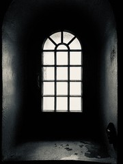 old window in the old church