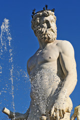 Fototapeta na wymiar Firenze, la fontana del Nettuno