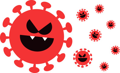 コロナウィルスアイコンベクター画像