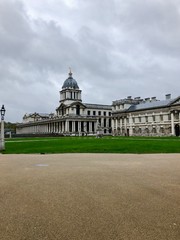 Obraz premium London The University of Greenwich and The Royal Naval Collage from River Thames, London. The university dates back to November 1891, Greenwich Campus. 