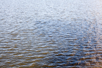 Water surface with ripples.