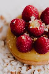 Tartelette aux framboise et au citron 