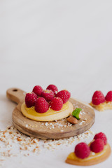 Tartelette aux framboise et au citron 