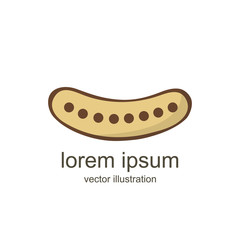 carob flat icon, vector illustration