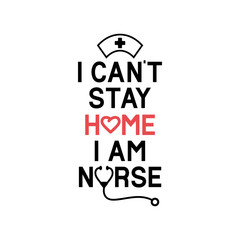 Nurse lettering quote typography