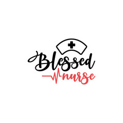 Fototapeta premium Nurse lettering quote typography
