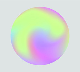 Gradient orb, colorful circle in neon holographic tones.