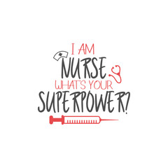 Nurse lettering quote typography