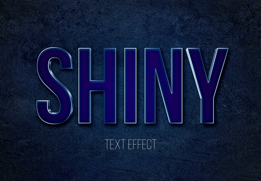 Shiny Metal 3D Text Effect Mockup