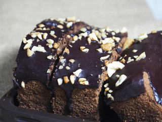 cake and chocolate cake withe grain and healthy style sweet tast food 