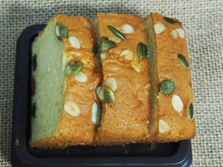 cake and chocolate cake withe grain and healthy style sweet tast food 