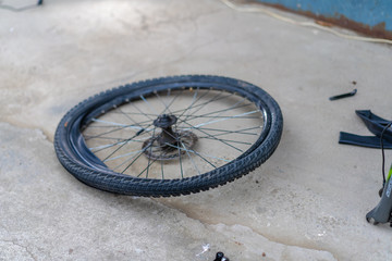 Bike camera puncture on the road