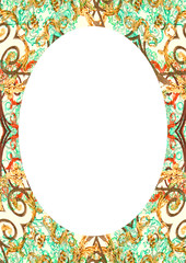 Circle Frame Background with Decorated Borders