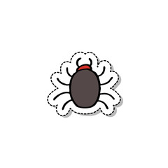 mite doodle icon, vector illustration