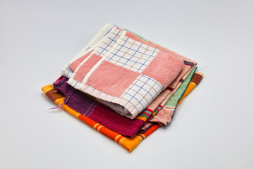 A line of some beautiful handkerchiefs, showing their detail and texture.
