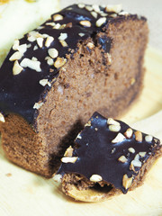 cake and chocolate cake withe grain and healthy style sweet tast food 