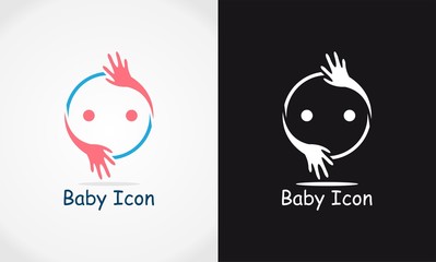 baby icon vector logo