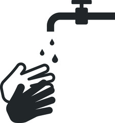 washing hand vector isolated icon
