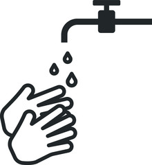 washing hand vector isolated icon