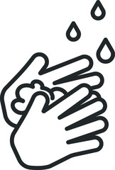 washing hand vector isolated icon