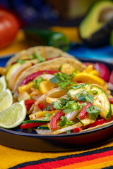 Serving of Fresh Vegetarian Tacos