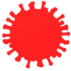 Background with red coronavirus COVID-19