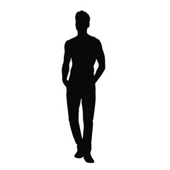 Silhouette of a man's pose
