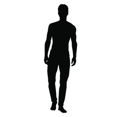 Silhouette of a man's pose