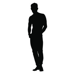Silhouette of a man's pose
