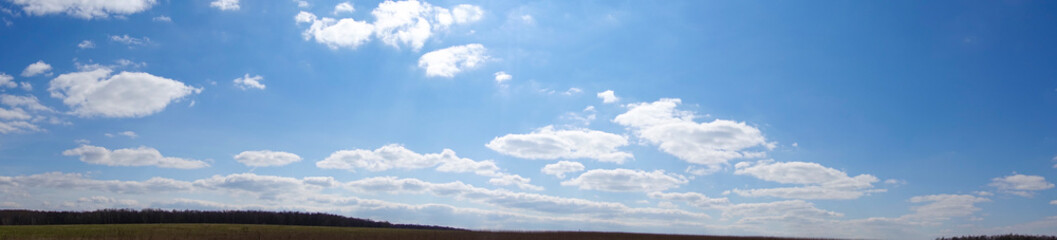 Obraz premium Beautiful landscape. Panorama sky and clouds