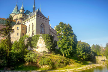 Beautiful Bojnice castle in the west part of Slovakia