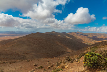 desert and mountains of Fuerteventura in Spain