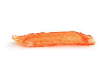 Imitation Crab Stick isolated on white background. This has clipping path.