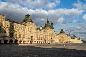 Fototapeta na wymiar Covid-19, quarantine in Moscow, coronavirus in Russia. Empty Red Square without people