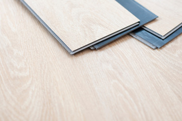 vinyl wood floor Installation for home decoration with laminate vinyl wood floor.